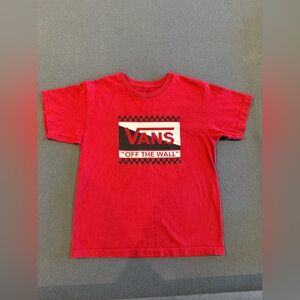 VANS Graphic Shirt Red - Boys Medium